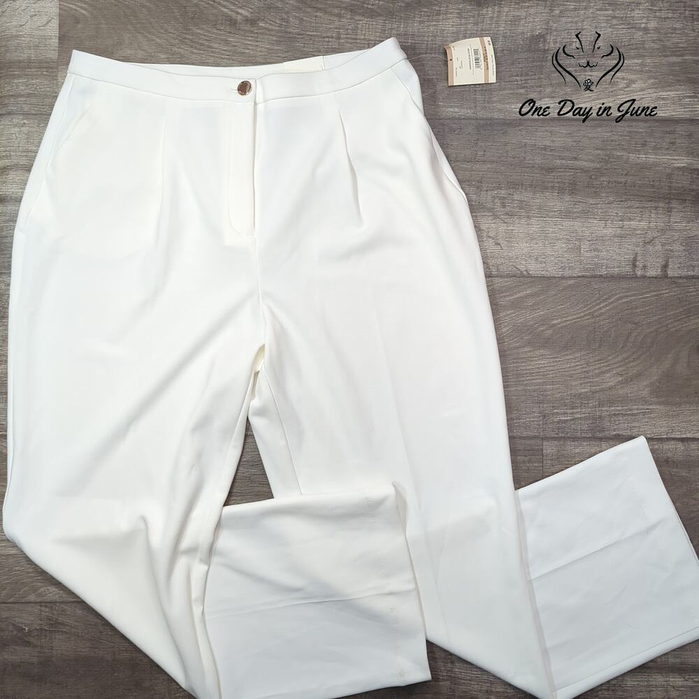 Anne Klein High Rise Wide Leg Pants Size 12